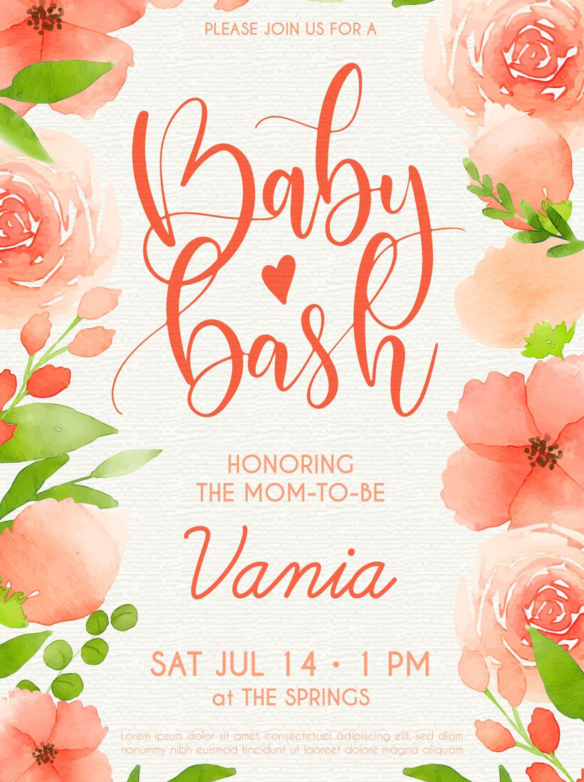 Baby Bash Invitation Card Printing in Dubai