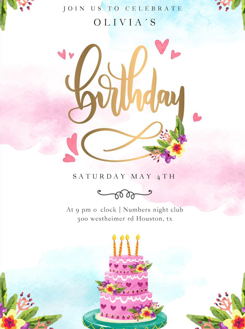 Birthday Invitation card printing Services