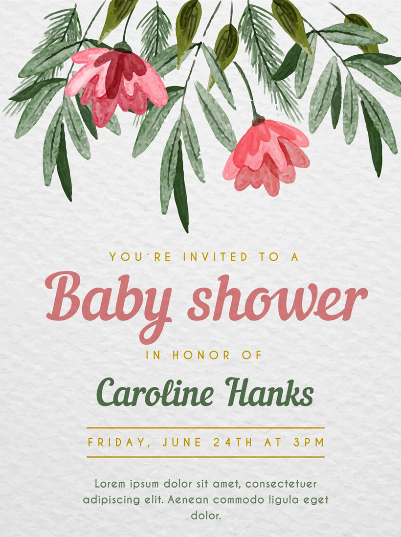 Baby Shower Invitation Card Printing